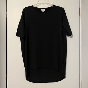 NWOT LuLaRoe solid black Irma tunic—size XXS